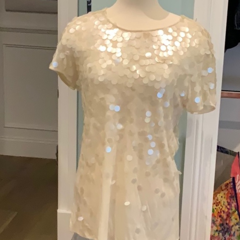BEAUTIFUL REBECCA TAYLOR BLOUSE TEE SHIRT SZ 10